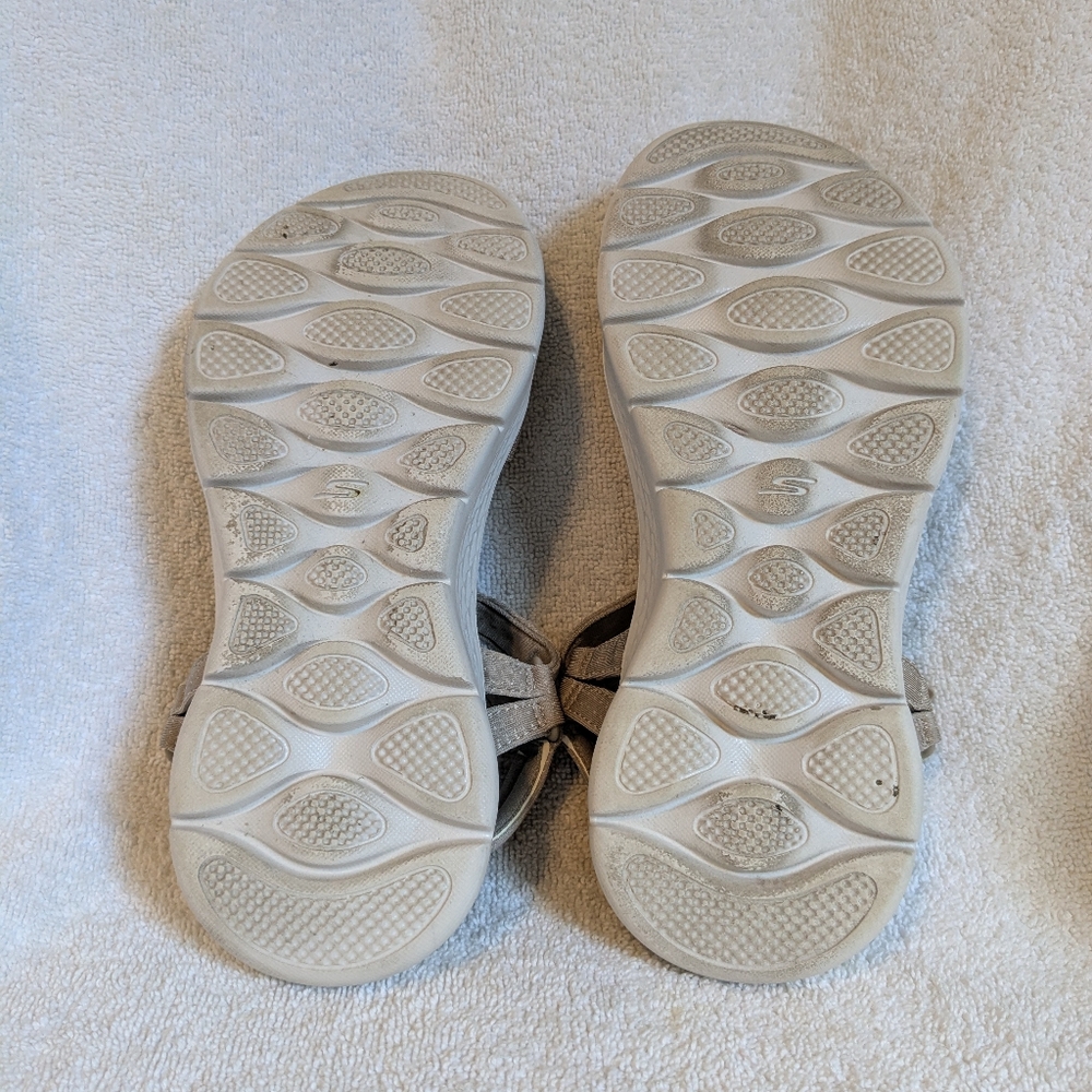 Skechers Go Walk Flex Sublime Sandal Vegan Taupe Tan 6 - Picture 11 of 11